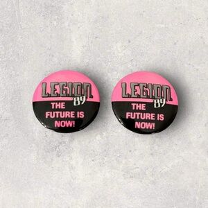 *NFS*Vintage Lot Legion ‘89 The Future is Now Retro DCComicsPromoMetalPinButtons